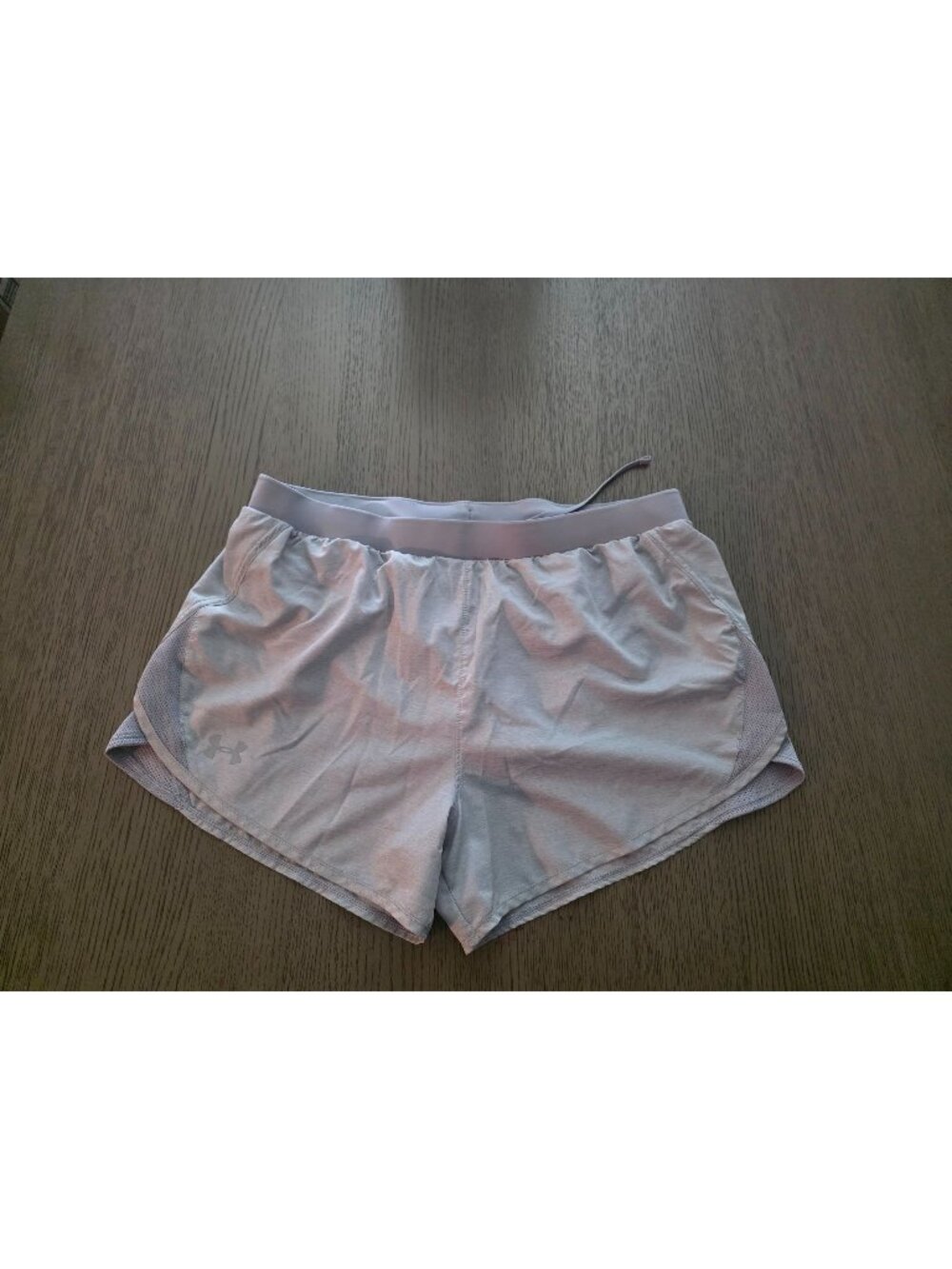 Under Armour Fly By 2.0 Ladies Gray Lightweight Lined Running Shorts L - 1350196